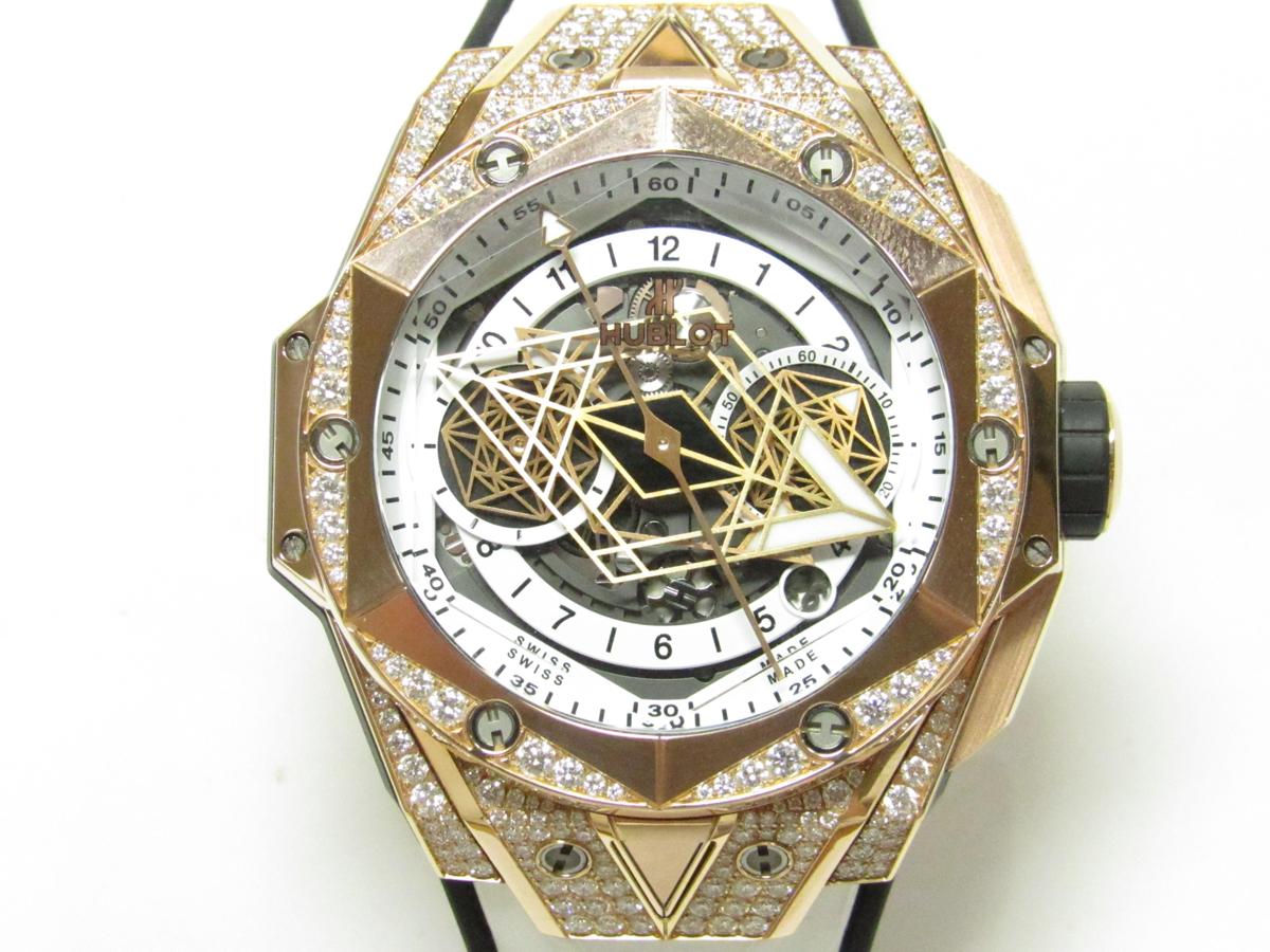 418.OX.2001.RX.1604.MXM20 ビッグバン ウニコ サンブルーII 白 キングゴールド/Ti/ラハ	AT		