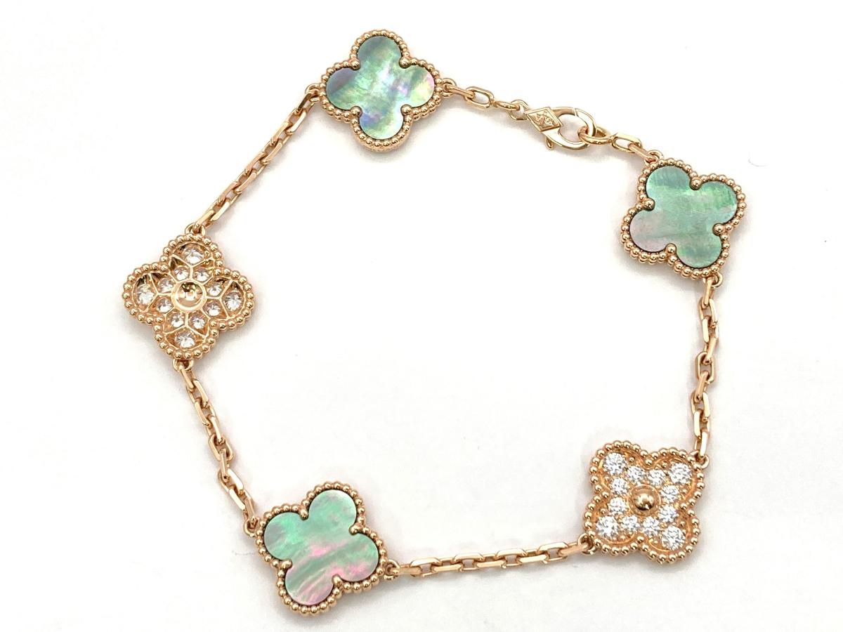 ヴィンテージアルハンブラ 5P ダイヤ グレーシェル 750PG 12.6g