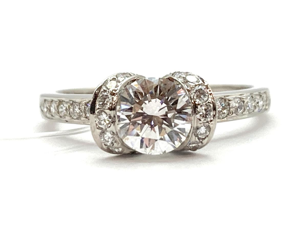 リボン リング ダイヤ Pt950 3.7g