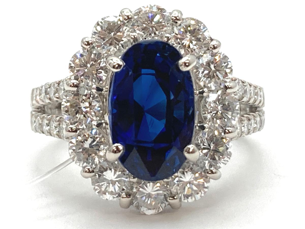 サファイア4.64 FD 2.16 Pt900 10.3g