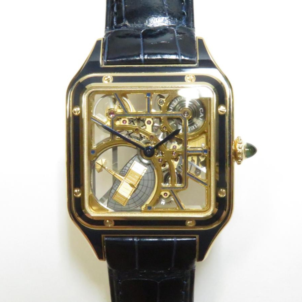 WHSA0031 サントスドゥモン スケルトン YG/革 AT